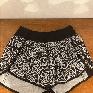 lululemon athletica Geometric Black and White Athletic Shorts